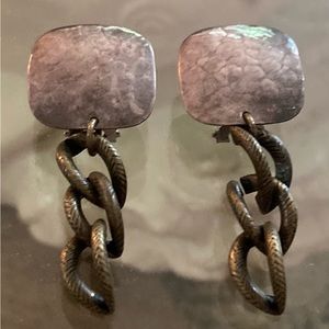 MARJORIE BAER San Francisco Textured Metal Earrings